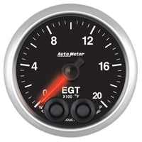 Autometer Elite 52mm 0-2000 Deg F Full Sweep Electronic Exhaust Gas Temperature Gauge