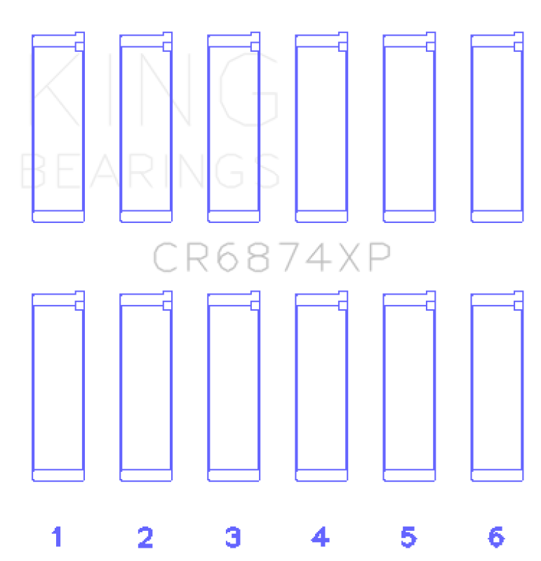 King Engine Bearings Subaru EZ30/EZ30D (Size .025 Oversized) Performance Rod Bearing Set