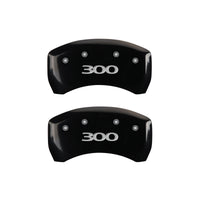 MGP 4 Caliper Covers Engraved Front & Rear 300 Black finish silver ch