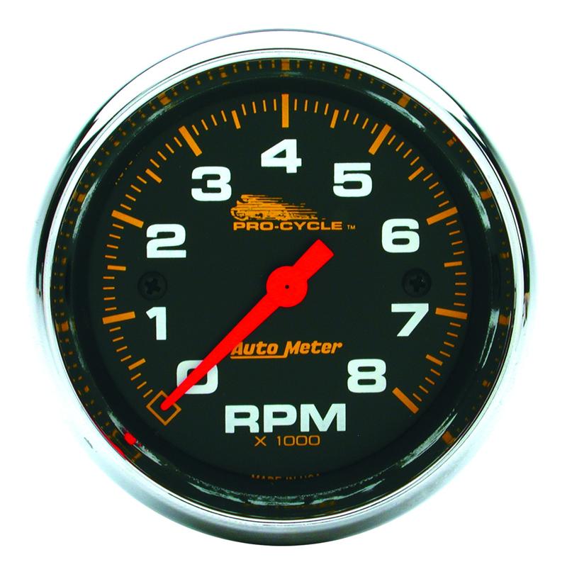 Autometer Pro-Cycle Gauge Voltmeter 2 1/16in 18V Digital Stepper Motor Black