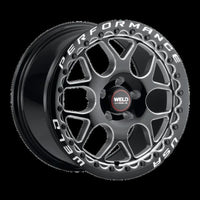 Weld Solana Beadlock 17x10 / 5x112 BP / ET40 / 78.1mm Bore - Gloss Black MIL DIA Wheel