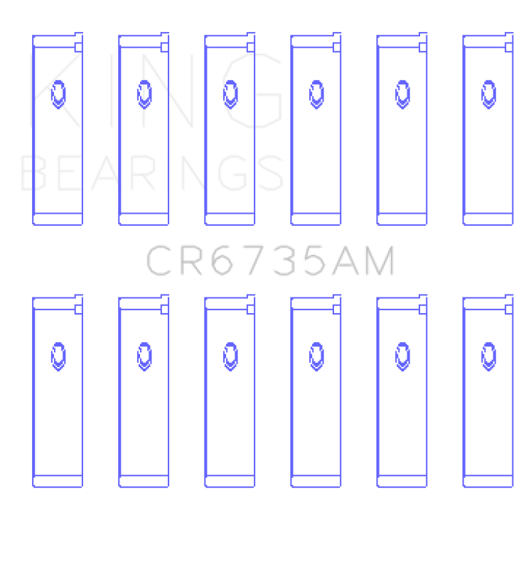 King Engine Bearings Mitsubishi 6G74 3000GT/Dodge Stealth (Size 0.75) Performance Rod Bearing Set