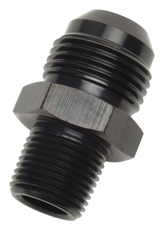 Russell Performance -4 AN to 3/8in NPT Straight Flare to Pipe (Black)