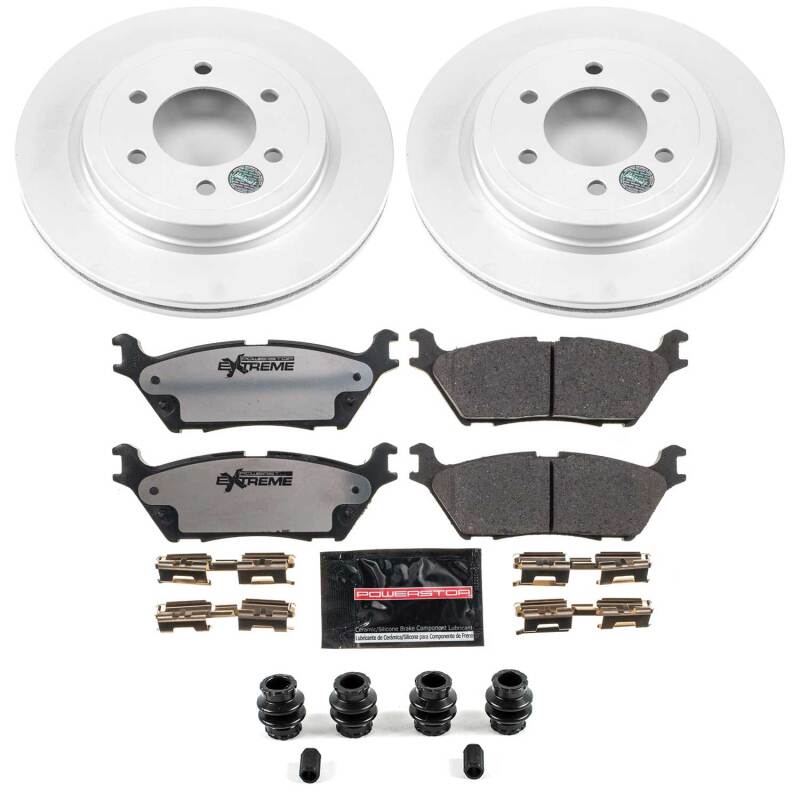 Power Stop 18-21 Ford Expedition Rear Z36 Coated Truck & Tow Brake Kit