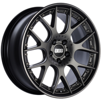 BBS CH-RII 22x10.5 5x112 ET15 Satin Platinum Center Black Lip SS Rim Prot Wheel - 82mm PFS Req