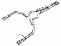 AWE 2024 Ford Mustang GT Fastback S650 RWD Track Edition Cat-Back Exhaust w/ Dual Chrome Silver Tips