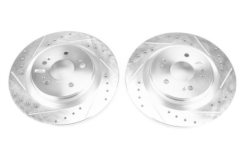 Power Stop 18-19 Honda Odyssey Rear Evolution Drilled & Slotted Rotors - Pair