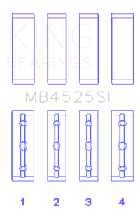 King Engine Bearings Toyota 2Gr-Fe (Size +0.75mm) Main Bearing Set