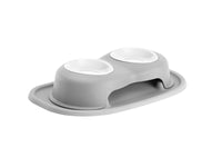 WeatherTech Pet Feeding System Double High 8oz 3in. Poly Bowl - Light Grey
