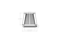 aFe POWER Universal Clamp-On Air Filter w/ D2 Dura-Dry Media - 4.5in F x 6in B x 4.75in T x 5in H