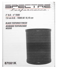 Spectre Tube Intake 3in od X 4inl - Black