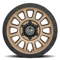ICON Hulse 17x8.5 / 6x5.5 / 25mm / 5.75in BS Satin Bronze w/ Gloss Black Lip