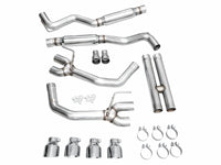 AWE 2024 Ford Mustang GT Fastback S650 RWD Track Edition Cat-Back Exhaust w/ Quad Chrome Silver Tips