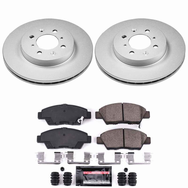 Power Stop 09-14 Honda Fit Front Z23 Coated Brake Kit