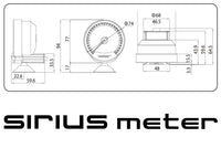 GReddy Sirius Meter - Turbo Boost 74mm Analog Display Gauge (w/Boost Sensor & Harness Set)