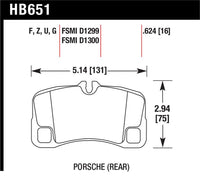 Hawk 07-08 Porsche 911 Turbo/911 GT3/911 GT3 CUP Rear DTC-60 Race Brake Pads