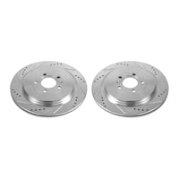 Power Stop 13-14 Ford Mustang Rear Evolution Drilled & Slotted Rotors - Pair