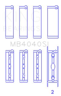 King Engine Bearings Chrysler 215 Ohv (Size +1.0mm) Main Bearing Set