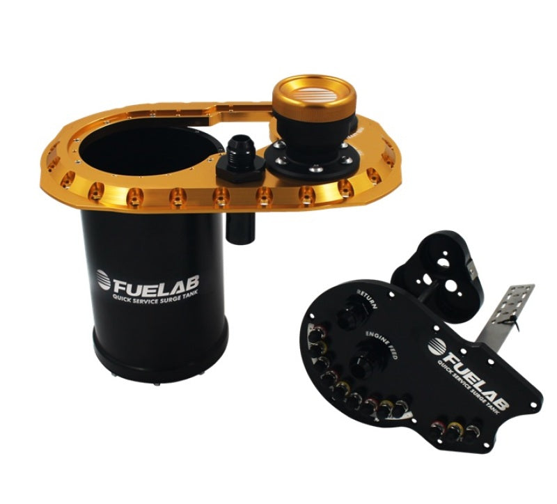 Fuelab Quick Service Surge Tank 2.0 w/No Lift Pump & No Surge Pump - Gold