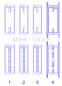 King Engine Bearings Nissan VG30DE/VG30DETT (Size +.025) Performance Main Bearing Set