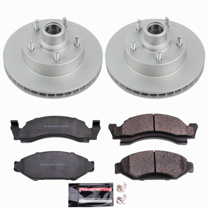 Power Stop 75-83 Ford E-100 Econoline Front Z23 Coated Brake Kit