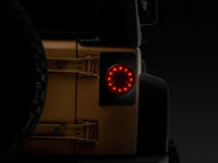 Raxiom 07-18 Jeep Wrangler JK Axial Series Halo LED Tail Lights- Black Housing (Clear Lens)