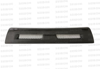 Seibon 08-12 Mitsubishi Lancer Evo X Shaved Emblem Carbon Fiber Front Grill does not fit MR model