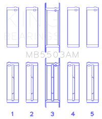 King Engine Bearings Ford V8 351ci 5.8L 16V Crankshaft Main Bearings (Size 040) - Set of 5