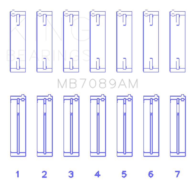 King Engine Bearings Audi / VW ABV/AES/AUE (Size +0.25mm) Main Bearing Set