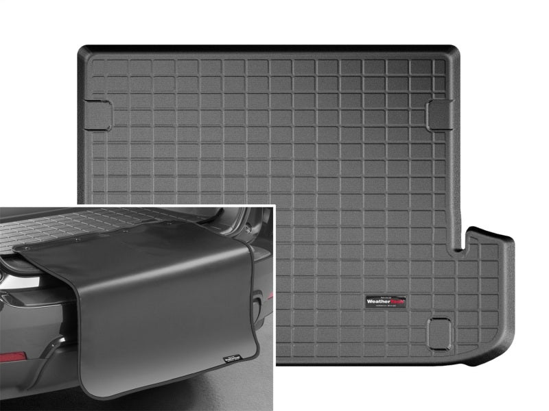 WeatherTech 2010+ Lexus GX (5dr Fits Dual Zone Climate) Cargo Liner w/ Bumper Protector - Black