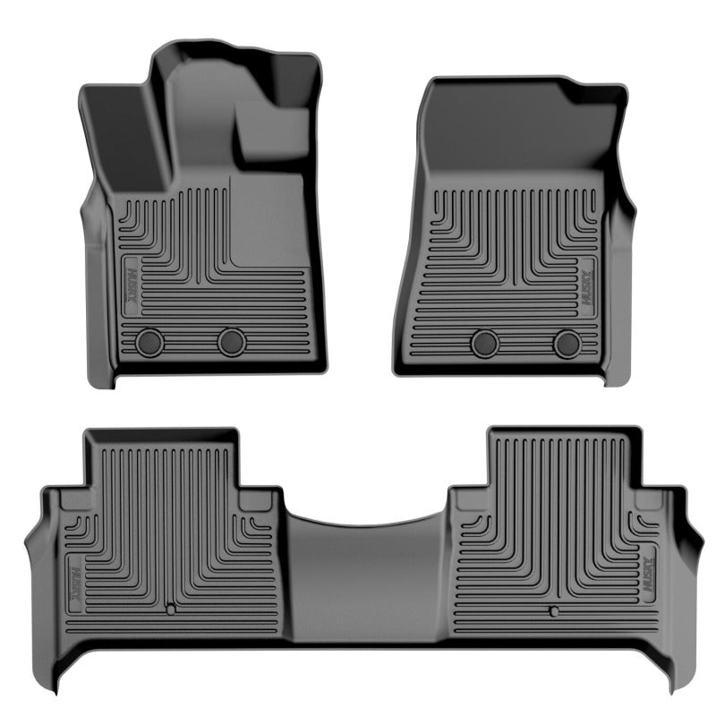 Husky Liners 25-26 Nissan Armada/Infiniti QX80 WeatherBeater Front & 2nd Row Floor Liners - Black