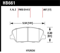 Hawk 10 Hyundai Genesis Coupe (w/o Brembo Breaks) Performance Ceramic Street Front Brake Pads