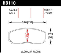 Hawk AP CP2279 / CP3788 / CP3789 / C5835 / C5880 / C5830 (SC430) Caliper DTC-70 Race Brake Pads