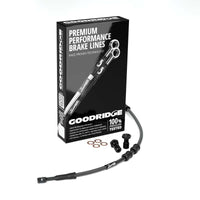 Goodridge 2011 HD FLSTFB (w/ABS ) -2in Black Brake Line Kit w/Black Fittings