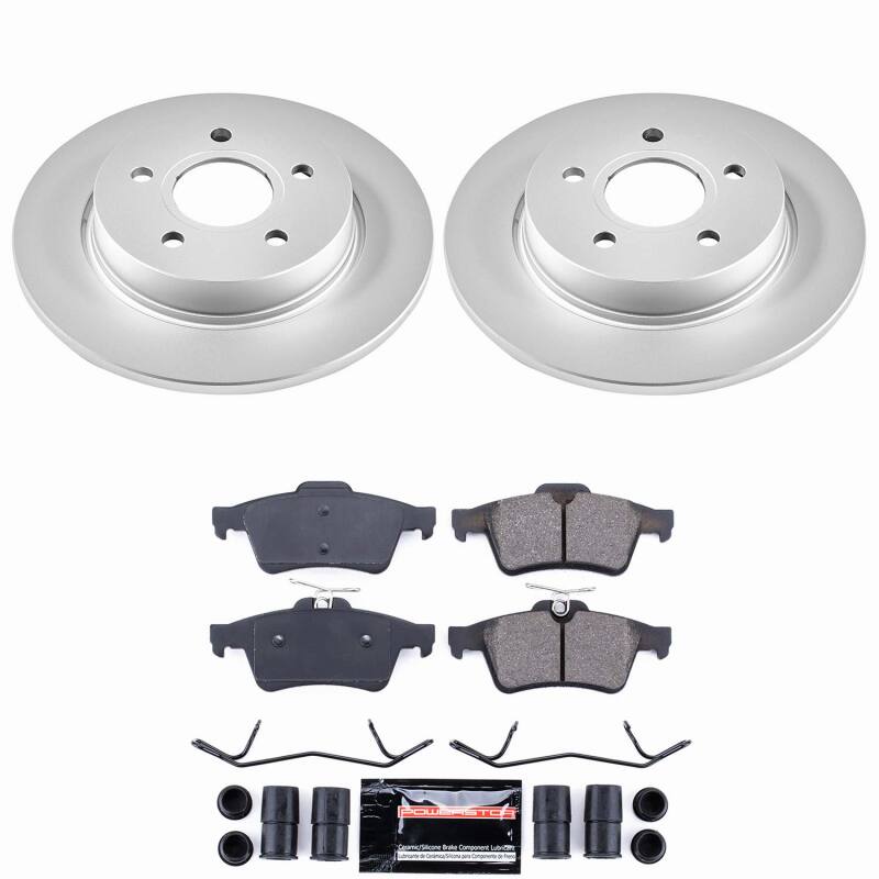 Power Stop 12-18 Ford Focus Rear Z23 Coated Brake Kit