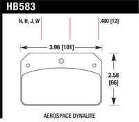 Hawk DR-97 Brake Pads for Aerospace Dynalite Caliper w/ 0.218in Center Hole