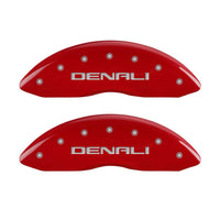 MGP 4 Caliper Covers Engraved Front & Rear Denali Red finish silver ch
