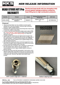 HKS Nissan RB26DETT Pro Head Stud Kit