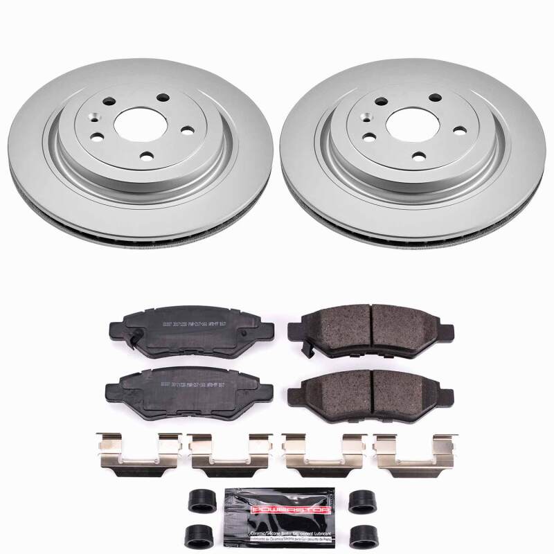 Power Stop 08-14 Cadillac CTS Rear Z23 Coated Brake Kit