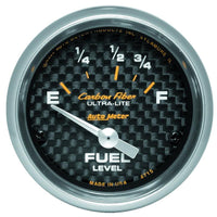 Autometer Carbon Fiber 52mm 73E-10F Electronic Fuel Level Gauge