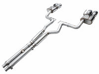 AWE 2024 Ford Mustang Dark Horse S650 RWD SwitchPath Cat-Back Exhaust w/ Quad Chrome Silver Tips