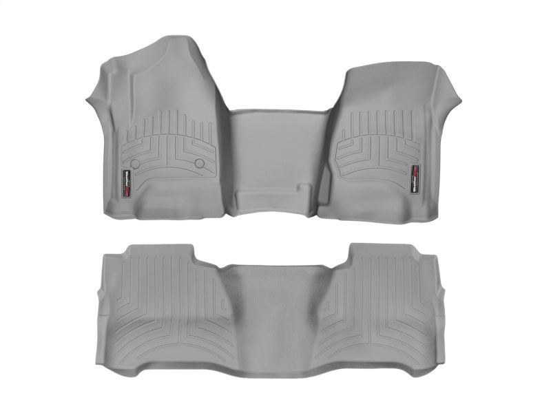 WeatherTech 2018+ Volkswagen Atlas Front + Rear + Rear FloorLiner - Grey (w/2nd Row Bench Seats)