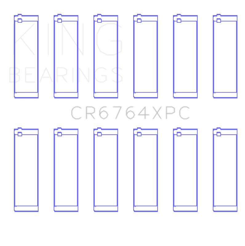 King Engine Bearings Volkswagen VR6 2.8L (Size 0.25) Performance Rod Bearing Set