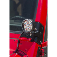 Rugged Ridge 97-06 Jeep Wrangler TJ Windshield Hinge Light Brackets Black