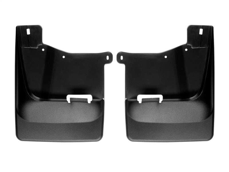 WeatherTech 20-24 Chevrolet Silverado 2500HD/3500HD Front No Drill Mudflaps - Black