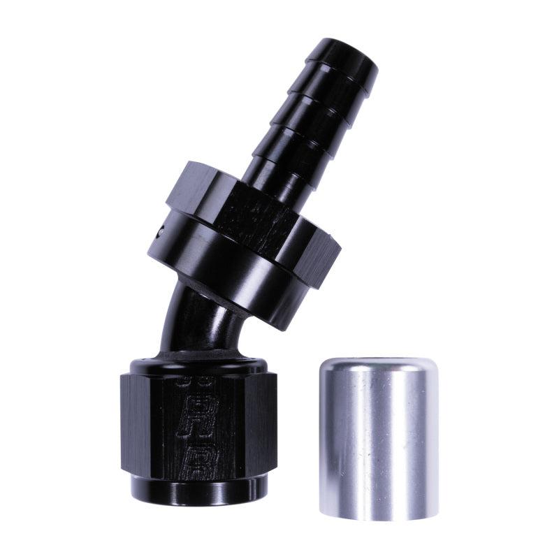 Russell 8AN ProClassic Crimp 30 Degree Hose End - Black
