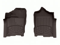 WeatherTech 17-23 Nissan Titan CC (Incl. 17-21 KC w/FR Seat Heat Vnt) Front FloorLiner HP - Cocoa