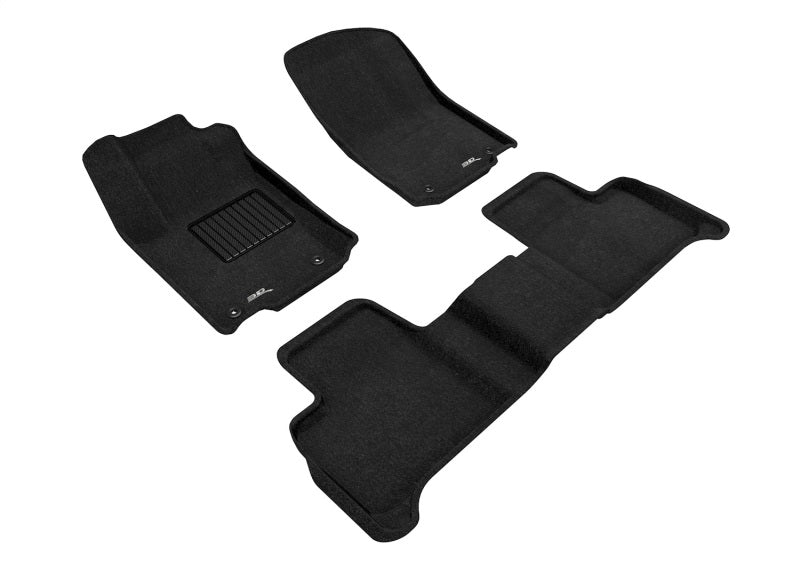 3D MAXpider 16-19 Mercedes GLE-Class SUV/Coupe Amg GLE63 SUV Elegant 1st 2nd Row - Set (Black)