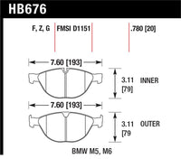 Hawk 06-10 BMW M5/M6 DC60 Front Brake Pads