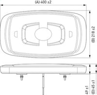 Hella L/Bar Mini 16In Led (Mv Fxd Amber Lens)